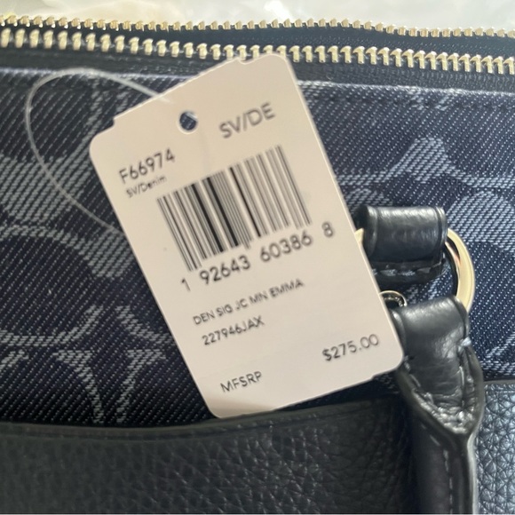 Coach Denim Signature Mini Emma Crossbody - Picture 6 of 7